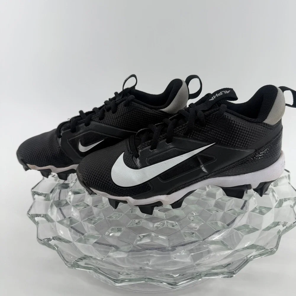Nike Alpha Huarache 4 Keystone Low‎ Baseball Cleats Black White FQ4012-001 2.5Y